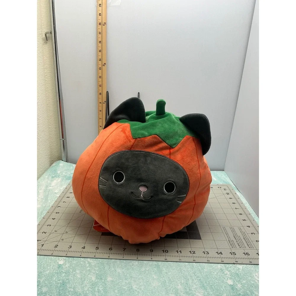 Squishmallows Flip-A-Mallows Calio Black Cat Pumpkin Witch Halloween Plush 12 In